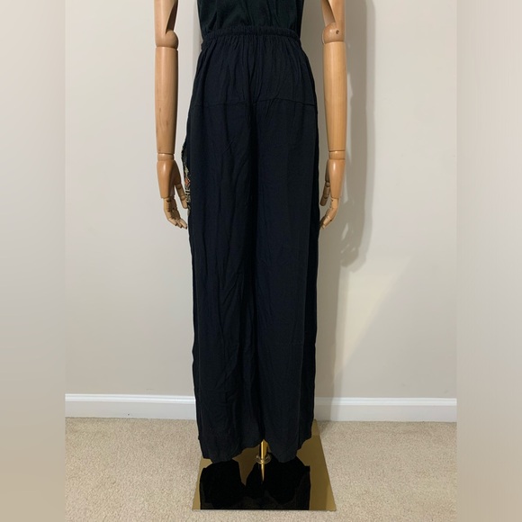 Black Hobo Embroidered Wide Leg Pants - Picture 13 of 17